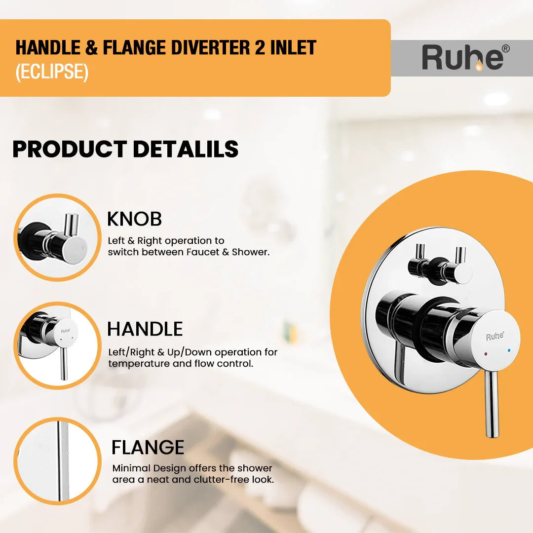 Kara Upper Part for Diverter (Compatible with 2-Inlet Diverters) €“ by Ruhe