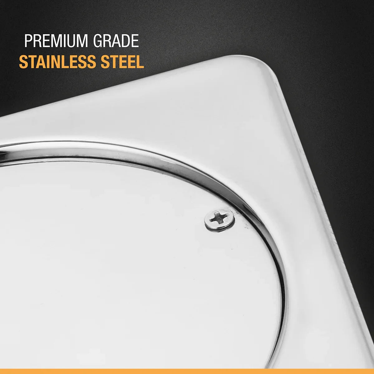 Square Clean Out with Collar Floor Drain (5 x 5 inches) stainless steel