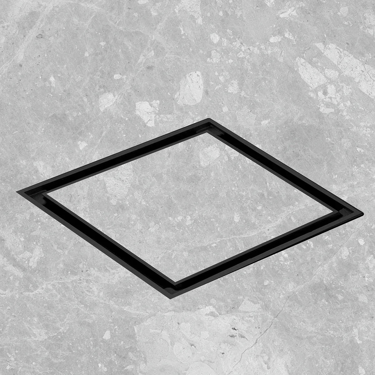 Marble-Insert Shower Drain Channel (5 x 5 Inches)