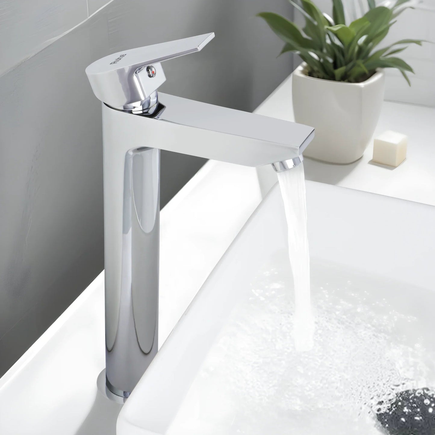 Elixir Single Lever Deck-mount Tall Body Wash Basin Mixer Tap - by Ruhe