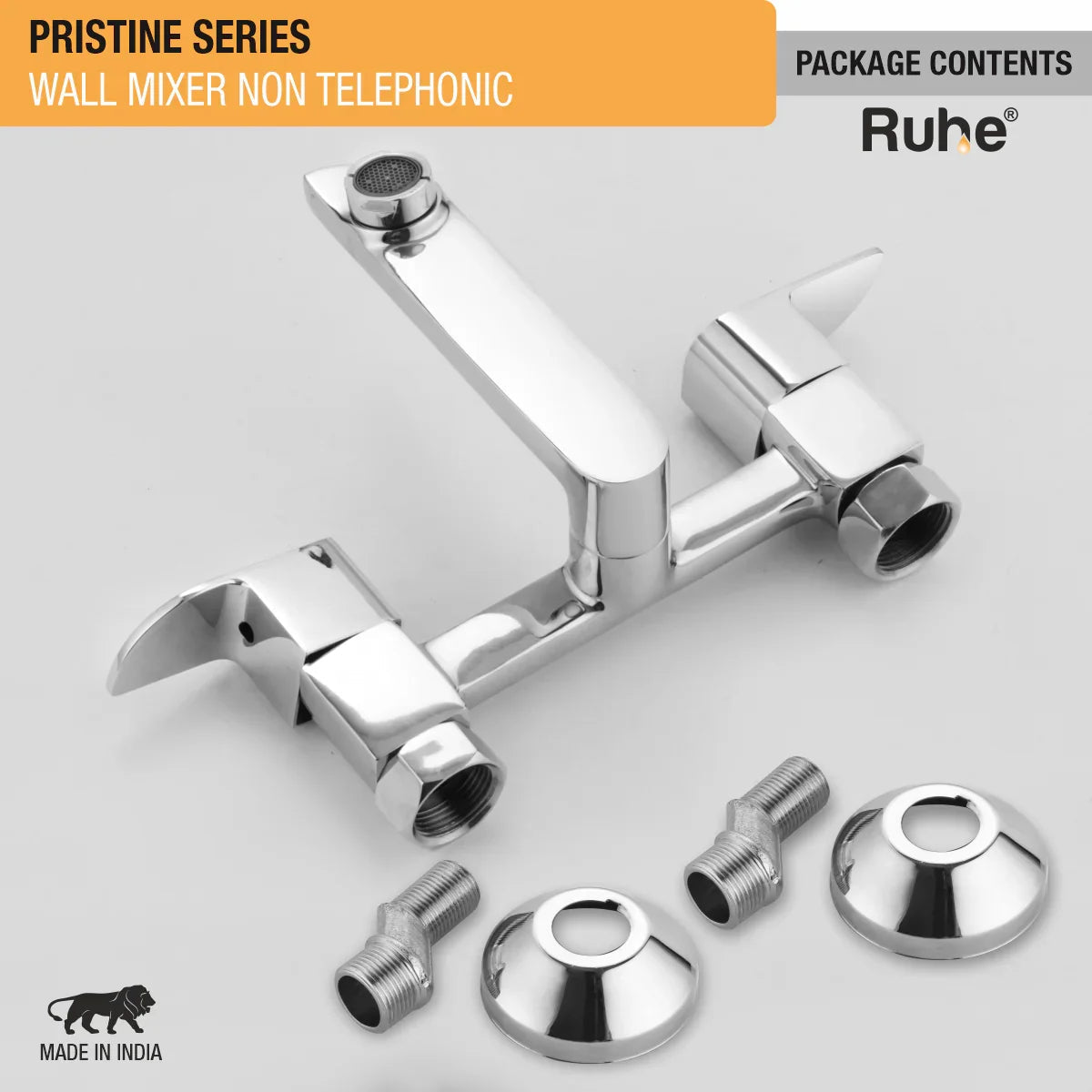 Pristine Wall Mixer Brass Faucet (Non-Telephonic) package content