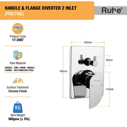 Pristine Upper Part for Diverter (Compatible with 2-Inlet Diverters)  €“ by Ruhe