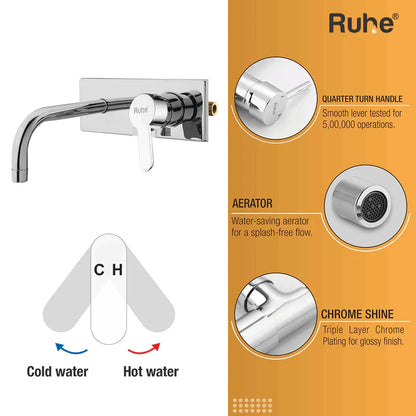 Pavo Single Lever Wall-mount Wash Basin Mixer Tap (Complete Set) - by Ruhe