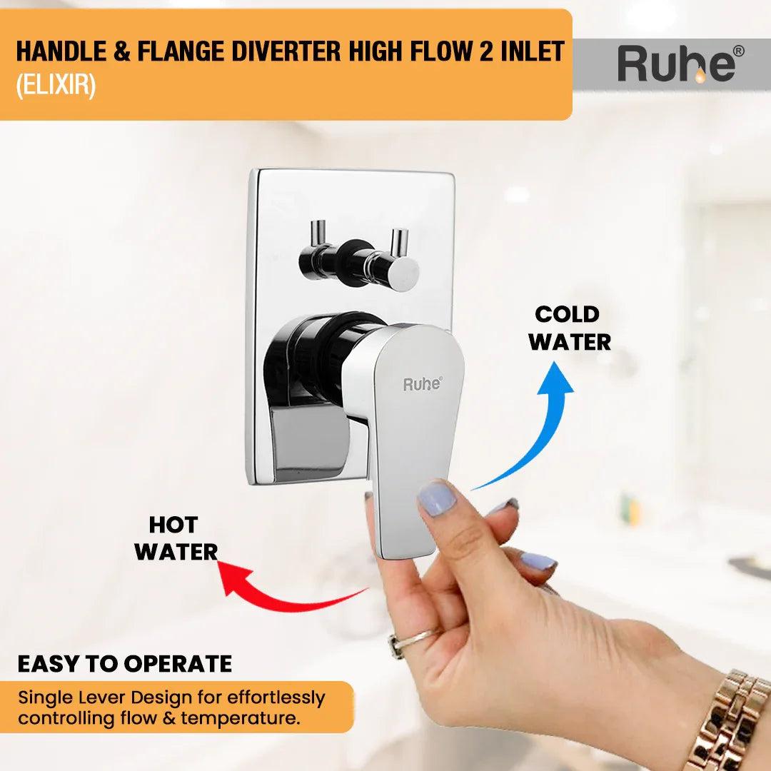 Elixir Upper Part for Diverter (Compatible with 2-Inlet High Flow & 3-Inlet Diverters)  €“ by Ruhe