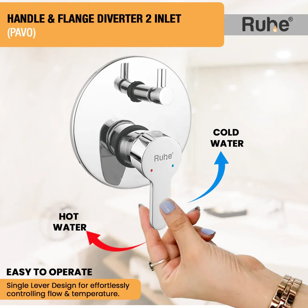 Pavo Upper Part for Diverter (Compatible with 2-Inlet Diverters)  €“ by Ruhe