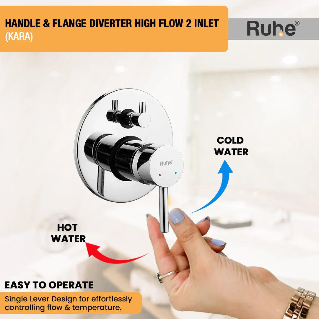 Kara Upper Part for Diverter (Compatible with 2-Inlet High Flow & 3-Inlet Diverters)  €“ by Ruhe