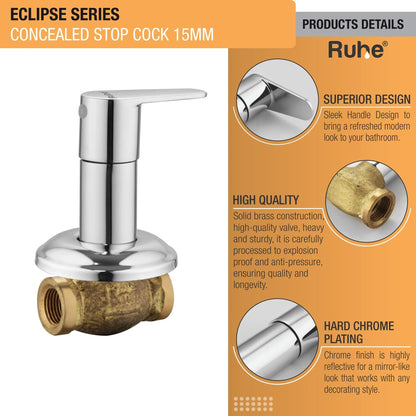 Eclipse Concealed Stop Valve Brass Faucet (15mm) product details