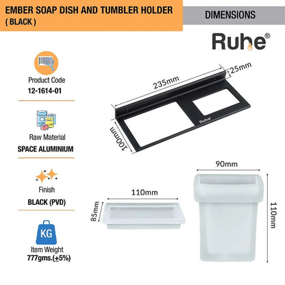 Ember Soap Dish and Tumbler Holder (Matte Black) â‚¬â€œ by Ruhe