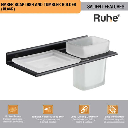 Ember Soap Dish and Tumbler Holder (Matte Black) â‚¬â€œ by Ruhe