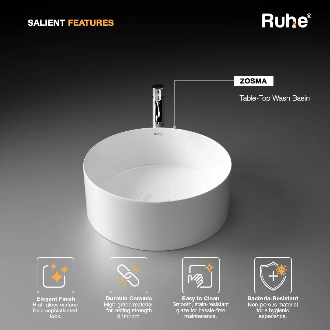 Zosma Table-Top Wash Basin (Features)