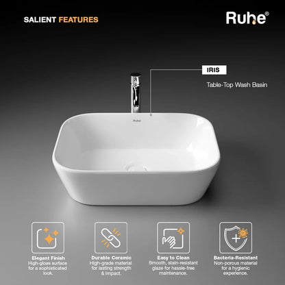 Iris Table-Top Wash Basin (Features)