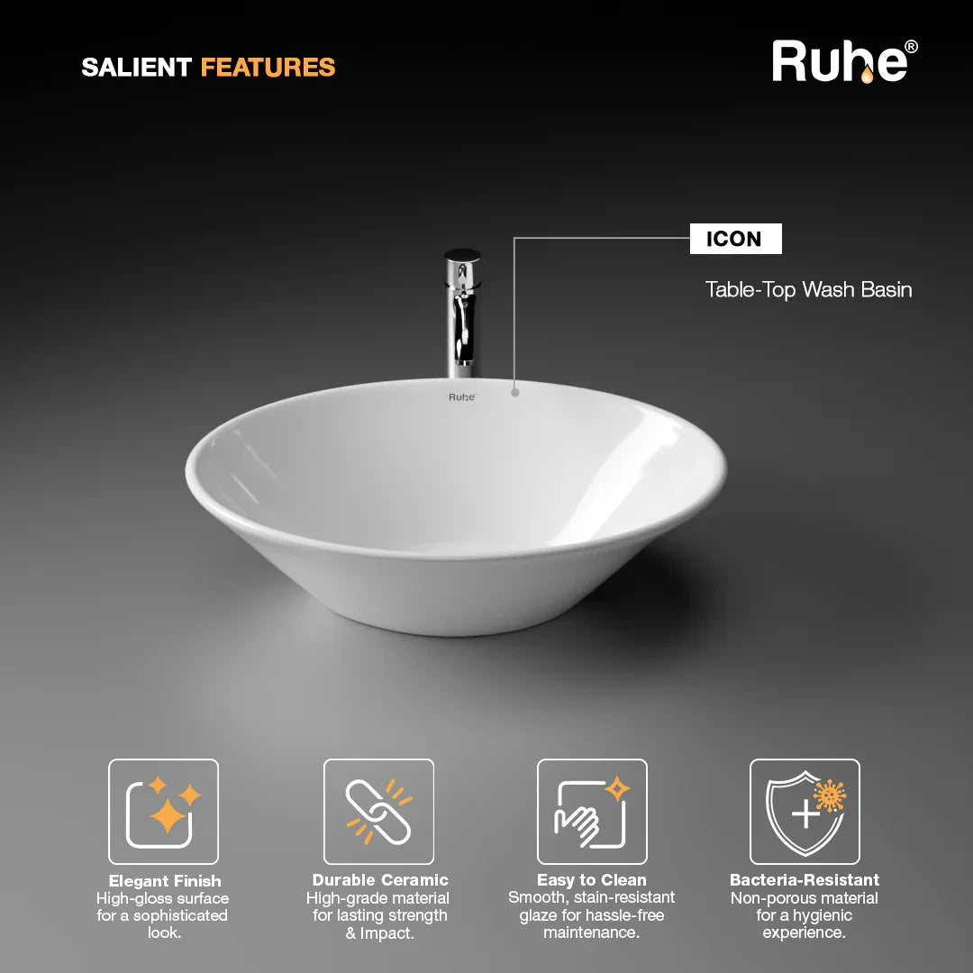 Icon Table Top Wash Basin (Features)