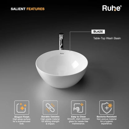 Blaze Table Top Wash Basin (Features)