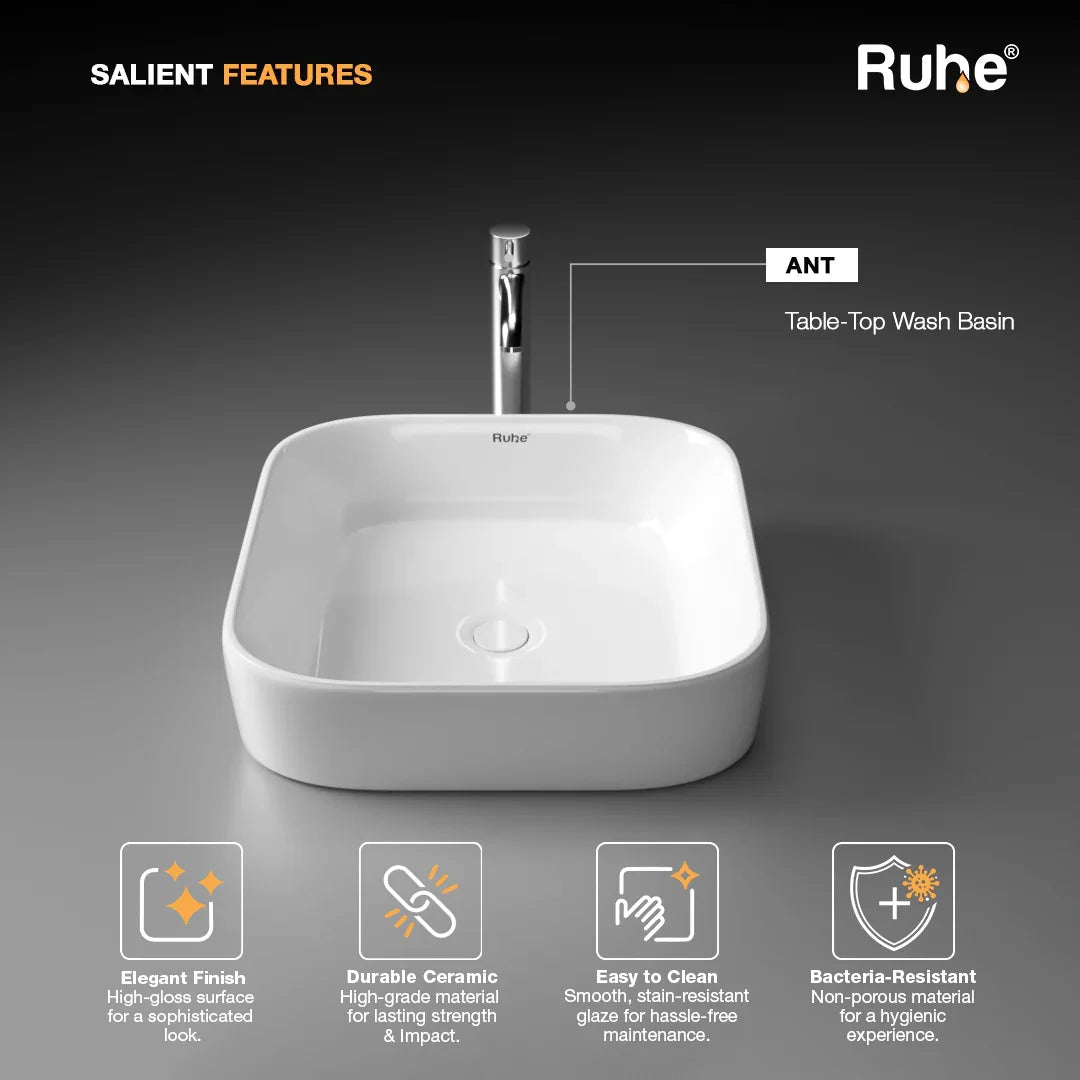 Ant Table-Top Wash Basin (Features)