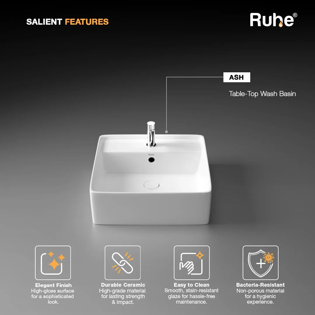 Ash Table Top Wash Basin (Features)