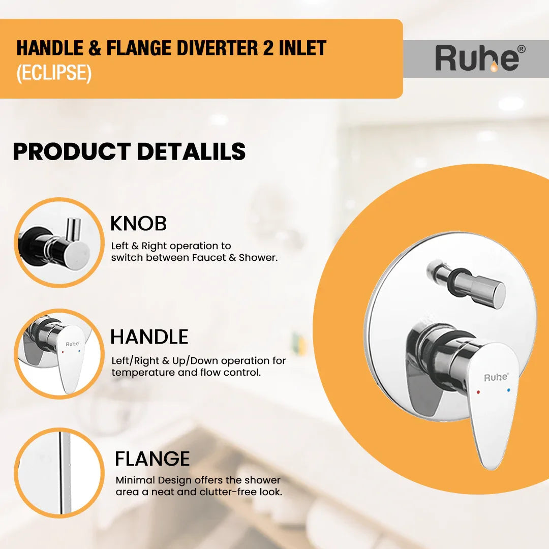 Eclipse Upper Part for Diverter (Compatible with 2-Inlet Diverters)  €“ by Ruhe