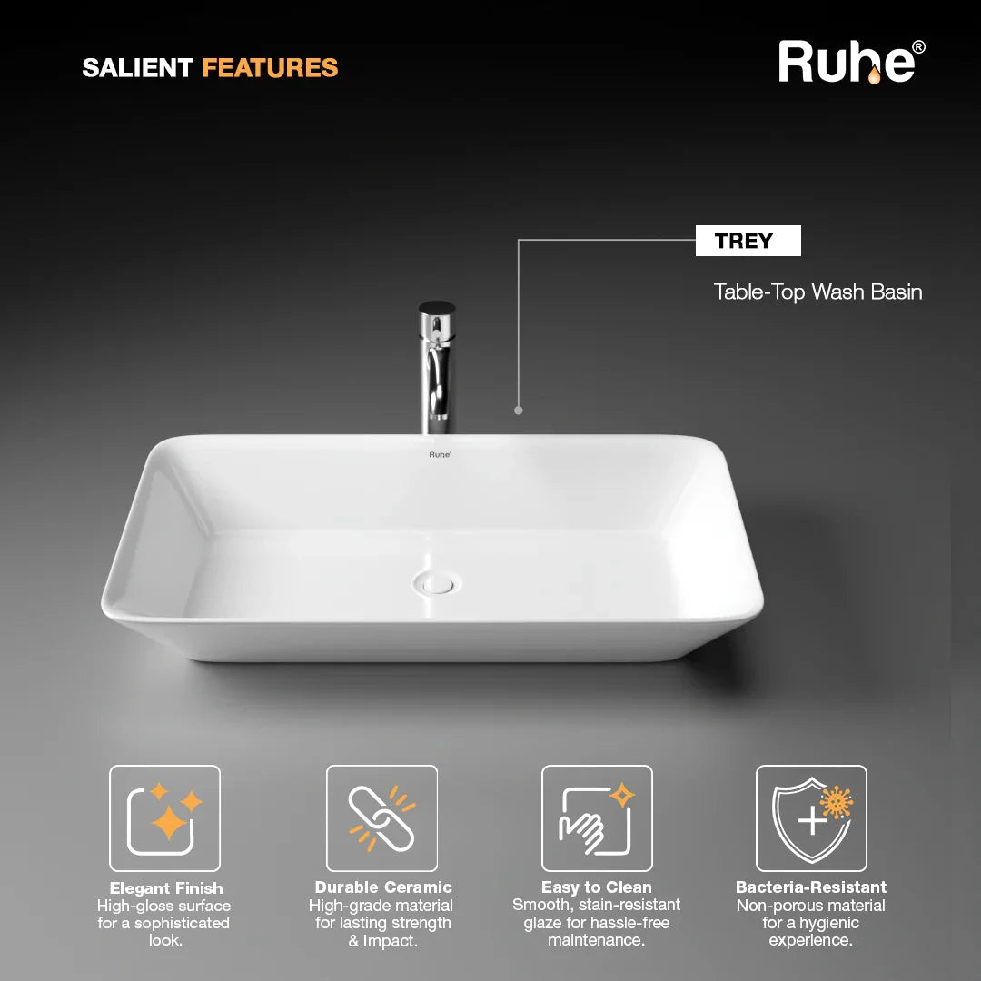 Trey Table Top Wash Basin (Features)