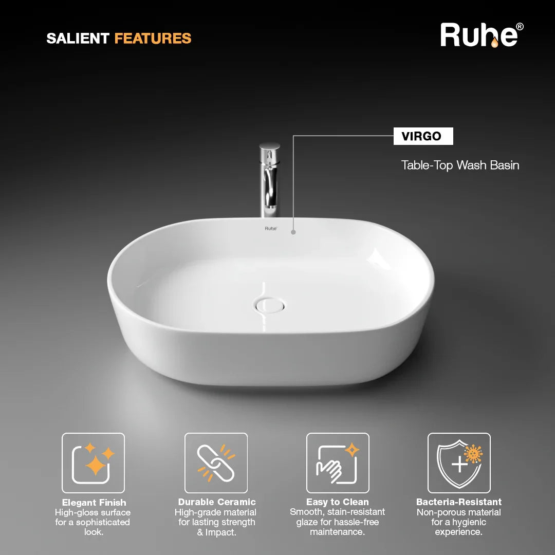 Virgo Table-Top Wash Basin (Features)