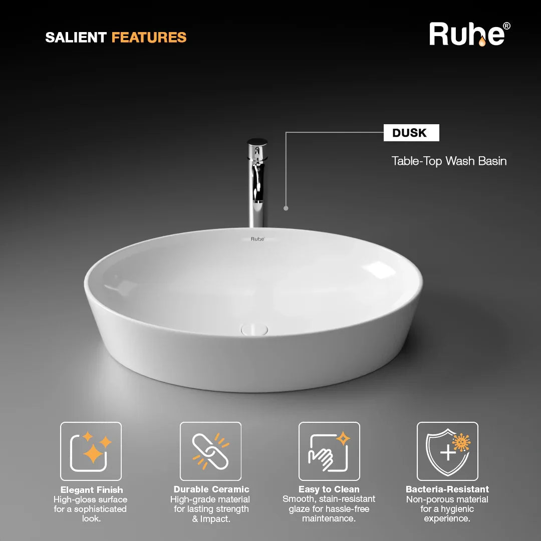 Dusk Table Top Wash Basin (Features)