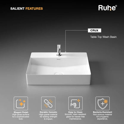 Crux Table Top Wash Basin (Features)