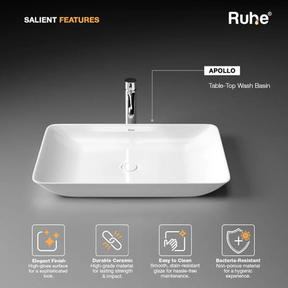 Apollo Table Top Wash Basin (Features)
