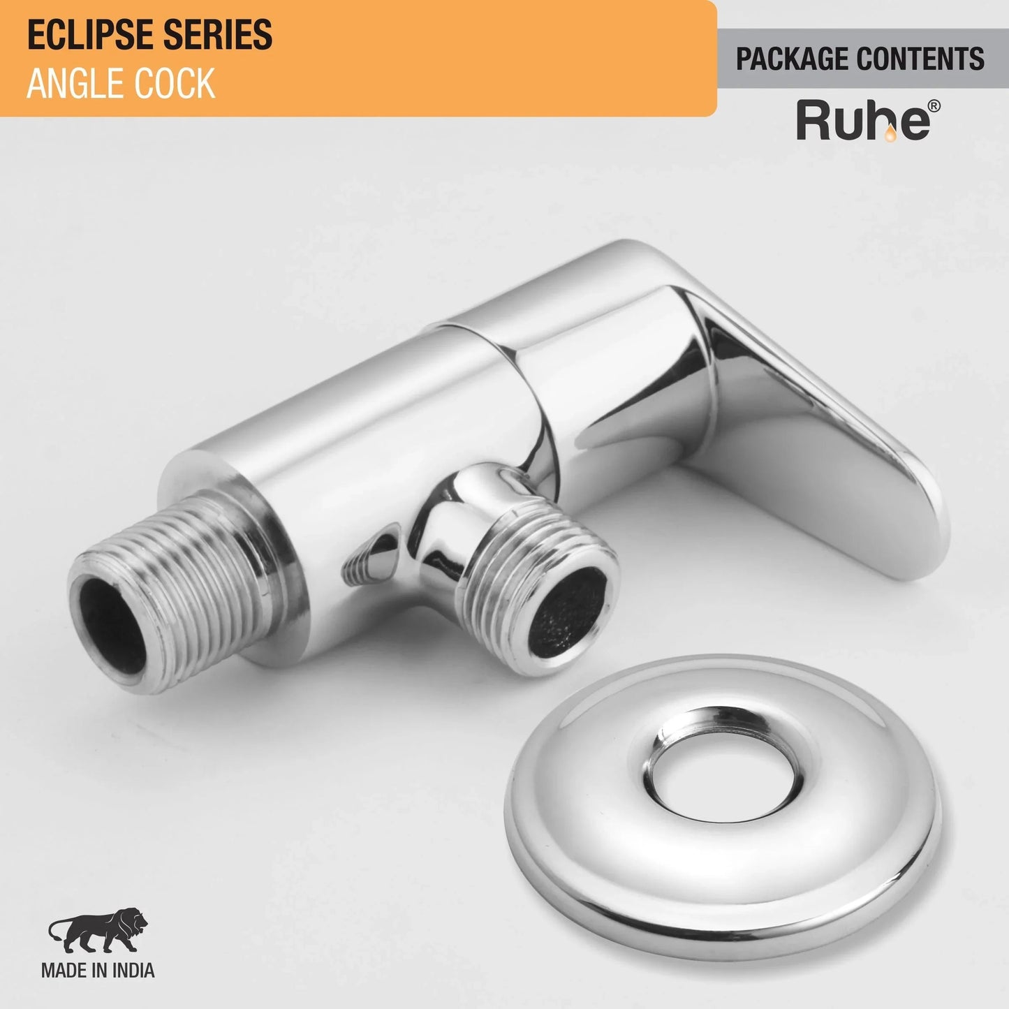 Eclipse Angle Valve Brass Faucet package content