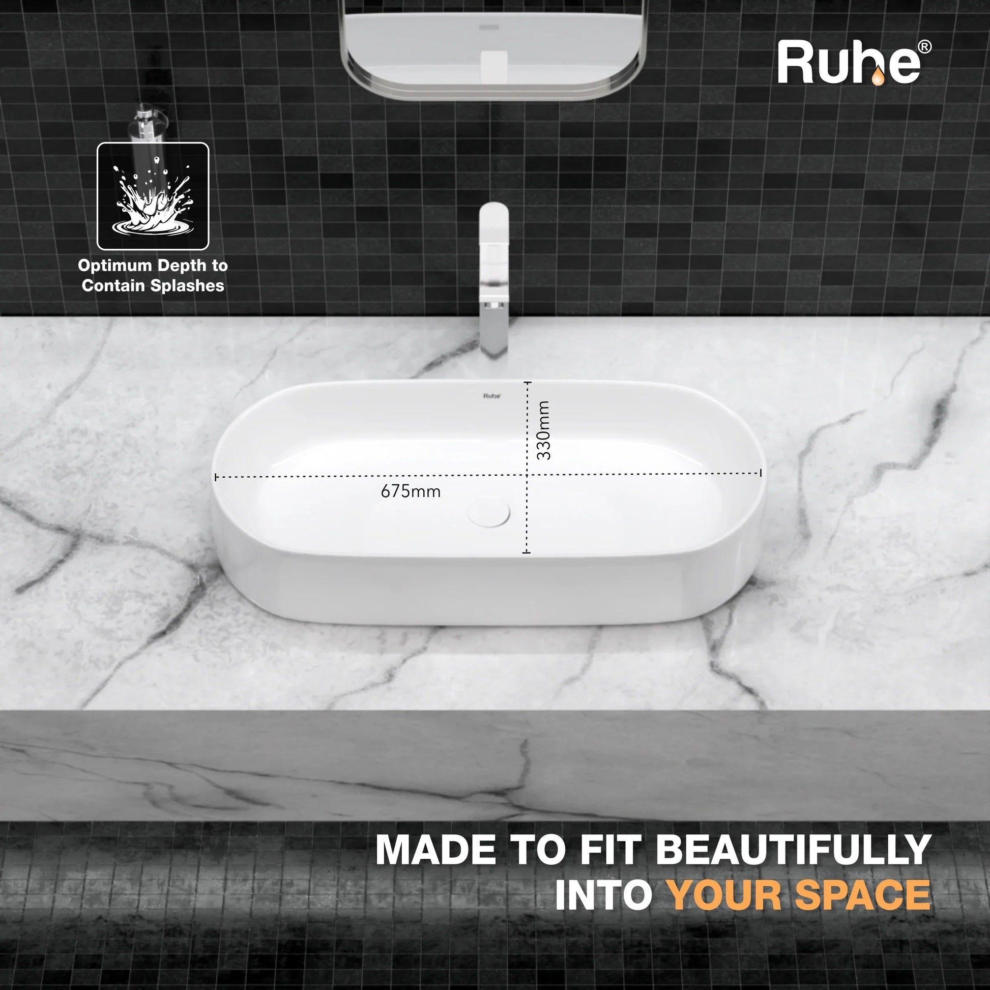 Navi Table-Top Wash Basin (depth)