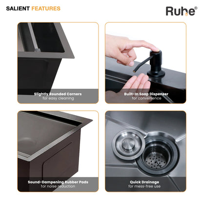Nano Smart Kitchen Sink (30 x 18 x 9 Inches) Salient Features