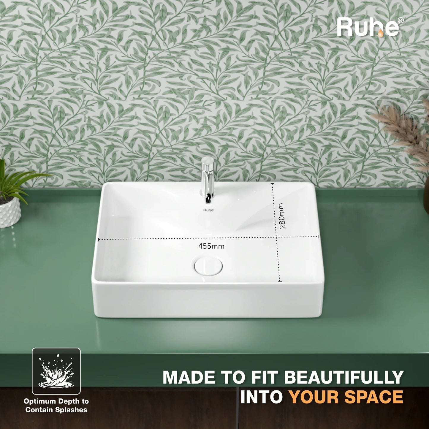 Swift Table-Top Wash Basin (depth)