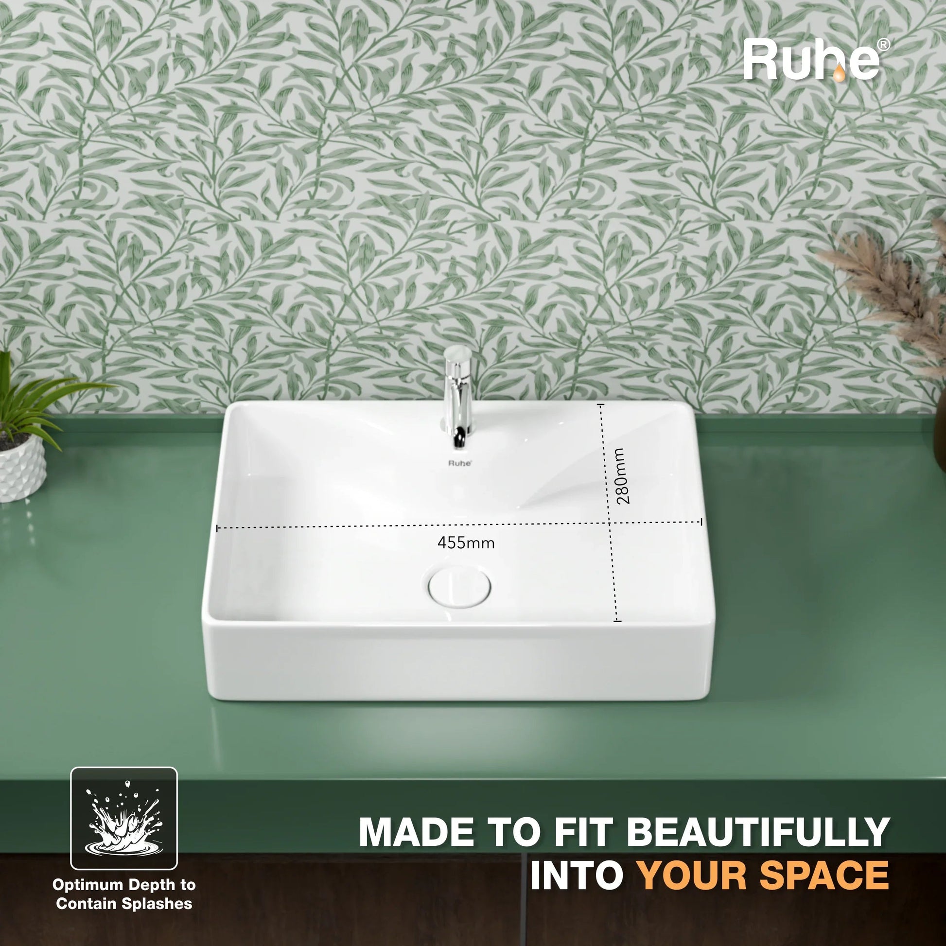 Swift Table-Top Wash Basin (depth)