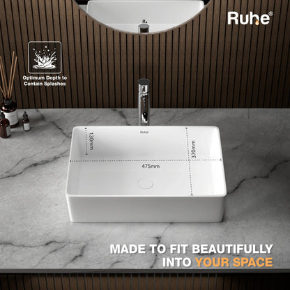 Crux Table Top Wash Basin (depth)