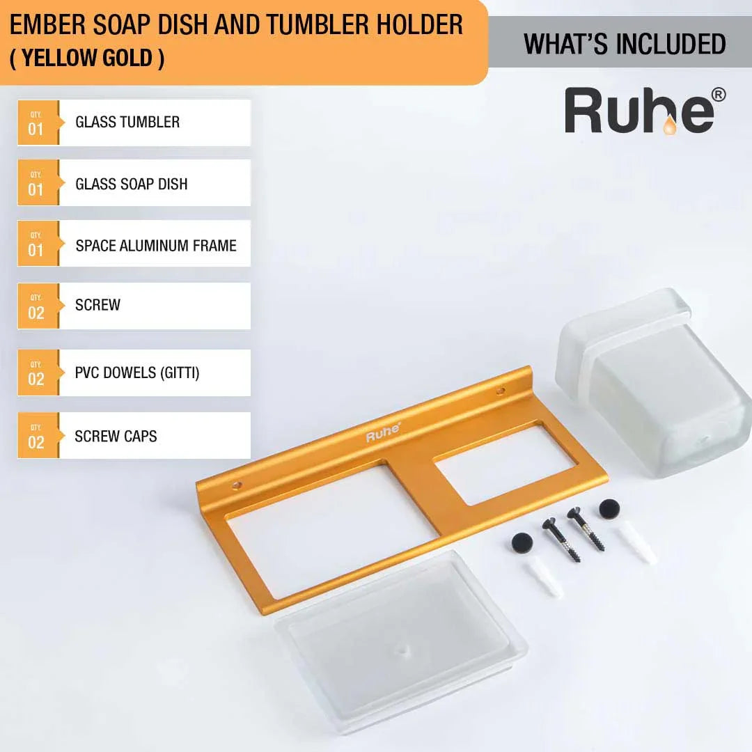 Ember Soap Dish and Tumbler Holder