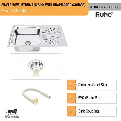Double Bowl Kitchen Sink (32 x 20 x 8 Inches), What’s Included