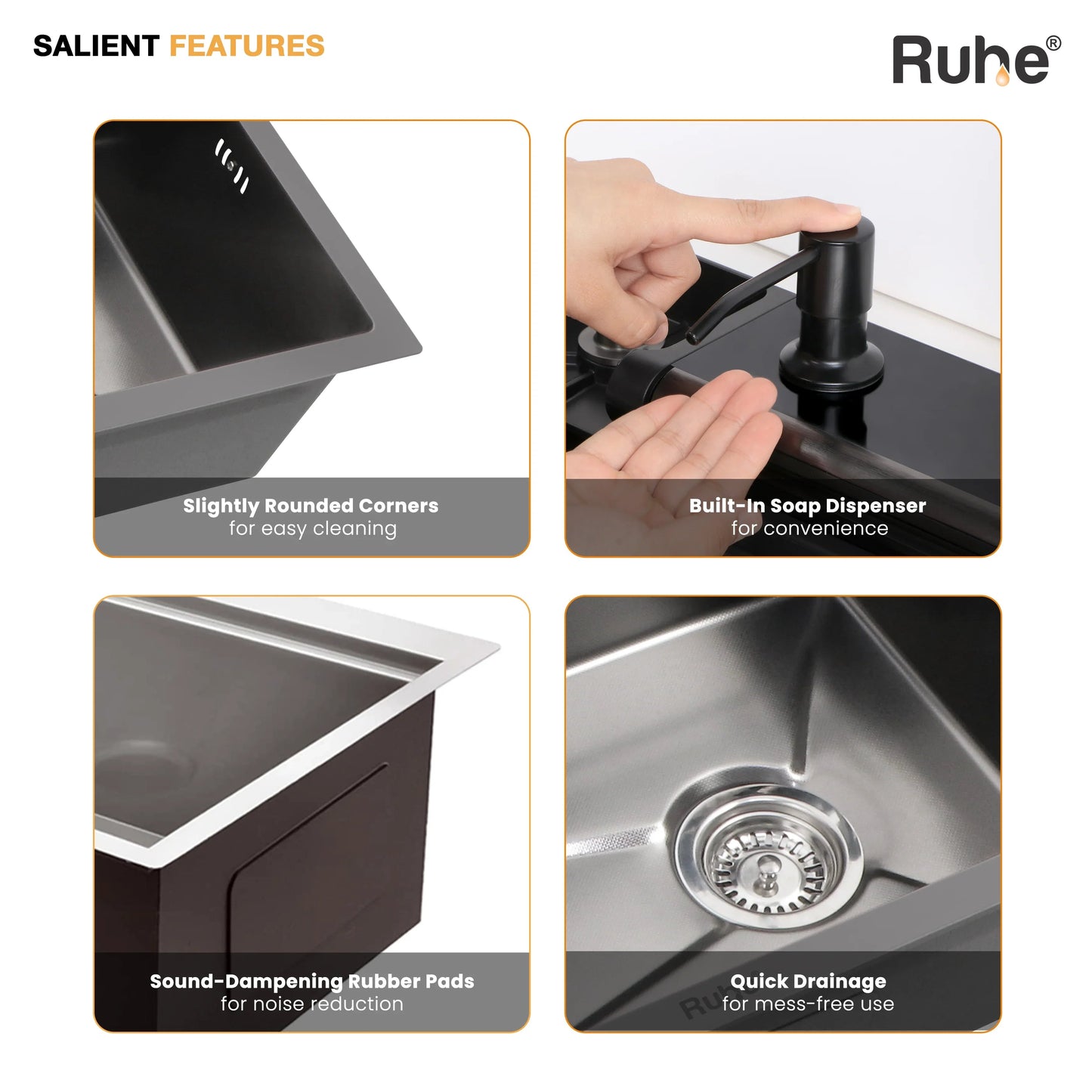 Opera Smart Kitchen Sink (30 x 18 x 9 Inches) Features