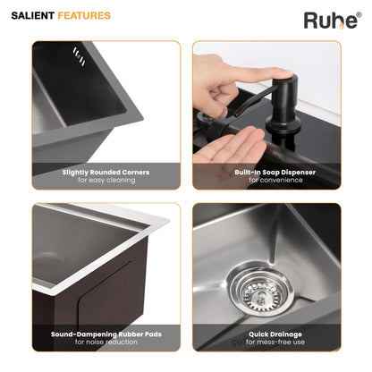 Opera Smart Kitchen Sink (30 x 18 x 9 Inches) Features