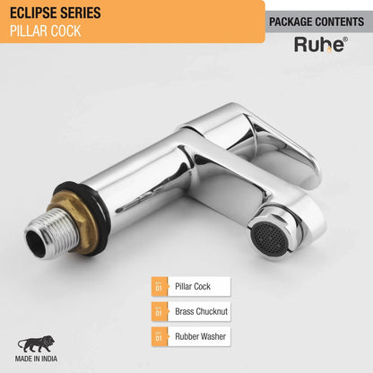 Eclipse Pillar Tap Brass Faucet package content