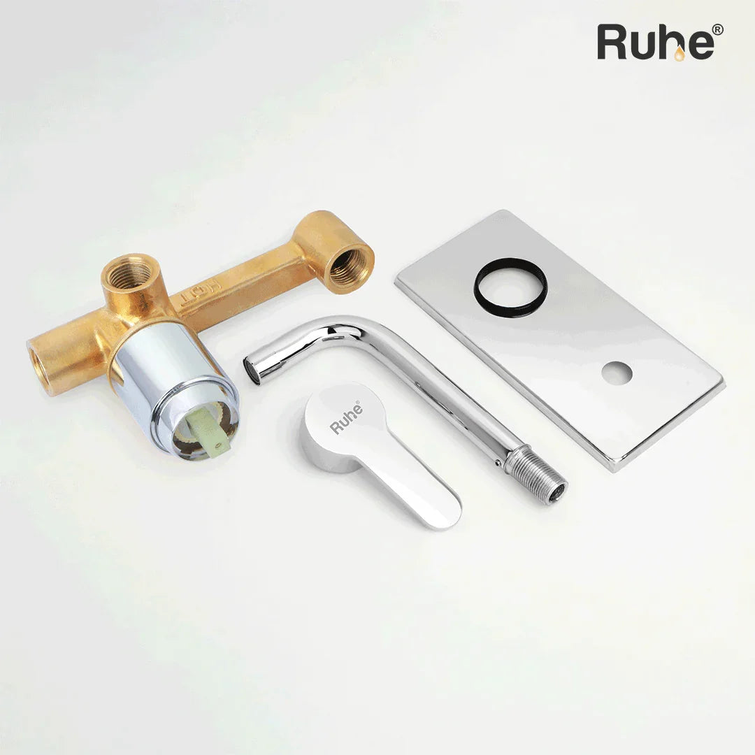 Pavo Single Lever Wall-mount Wash Basin Mixer Tap (Complete Set) - by Ruhe