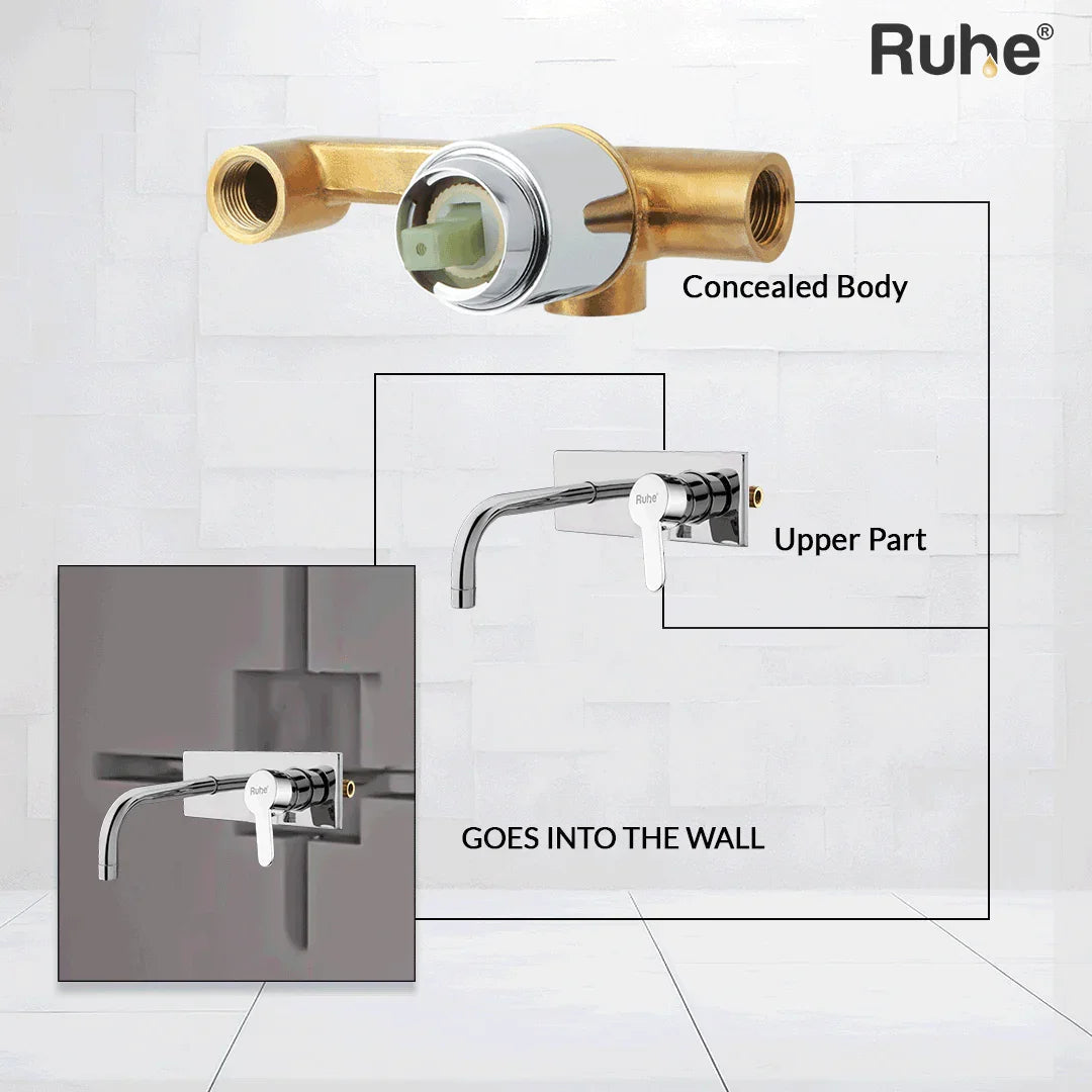 Pavo Single Lever Wall-mount Wash Basin Mixer Tap (Complete Set)