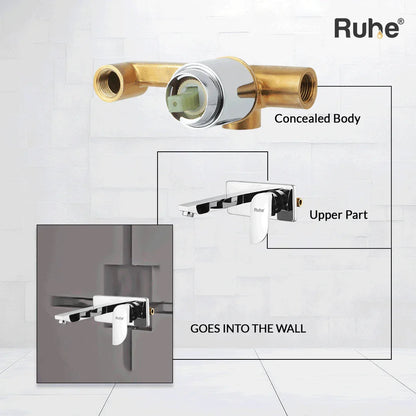 Pristine Single Lever Wall-mount Wash Basin Mixer Tap (Complete Set) - by Ruhe