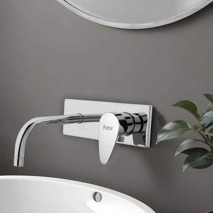 Eclipse Single Lever Wall-mount Wash Basin Mixer Tap (Complete Set) - by Ruhe