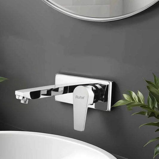 Elixir Single Lever Wall-mount Wash Basin Mixer Tap (Complete Set)