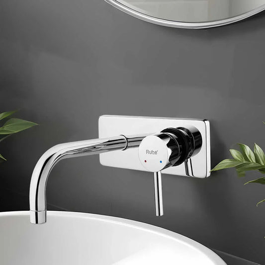 Kara Single Lever Wall-mount Wash Basin Mixer Tap (Complete Set) - by Ruhe