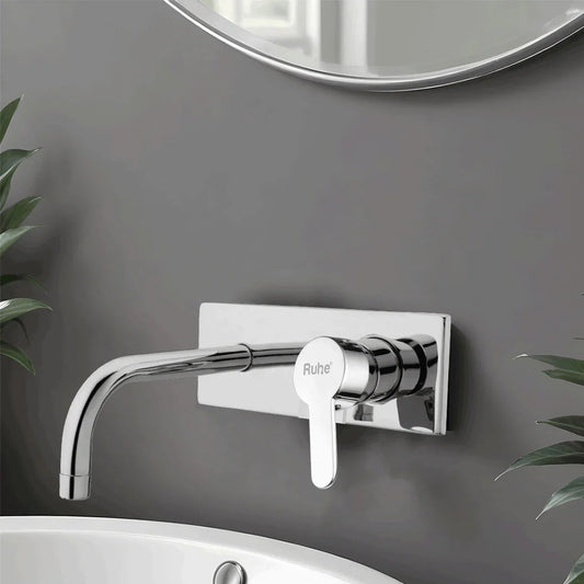 Pavo Single Lever Wall-mount Wash Basin Mixer Tap (Complete Set) - by Ruhe