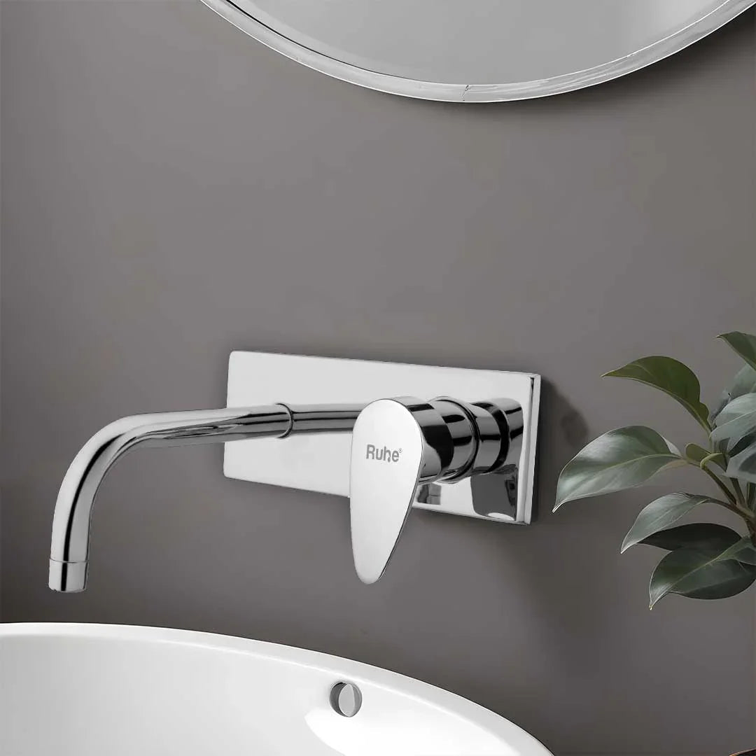 Eclipse Single Lever Wall-mount Wash Basin Mixer Tap (Complete Set)