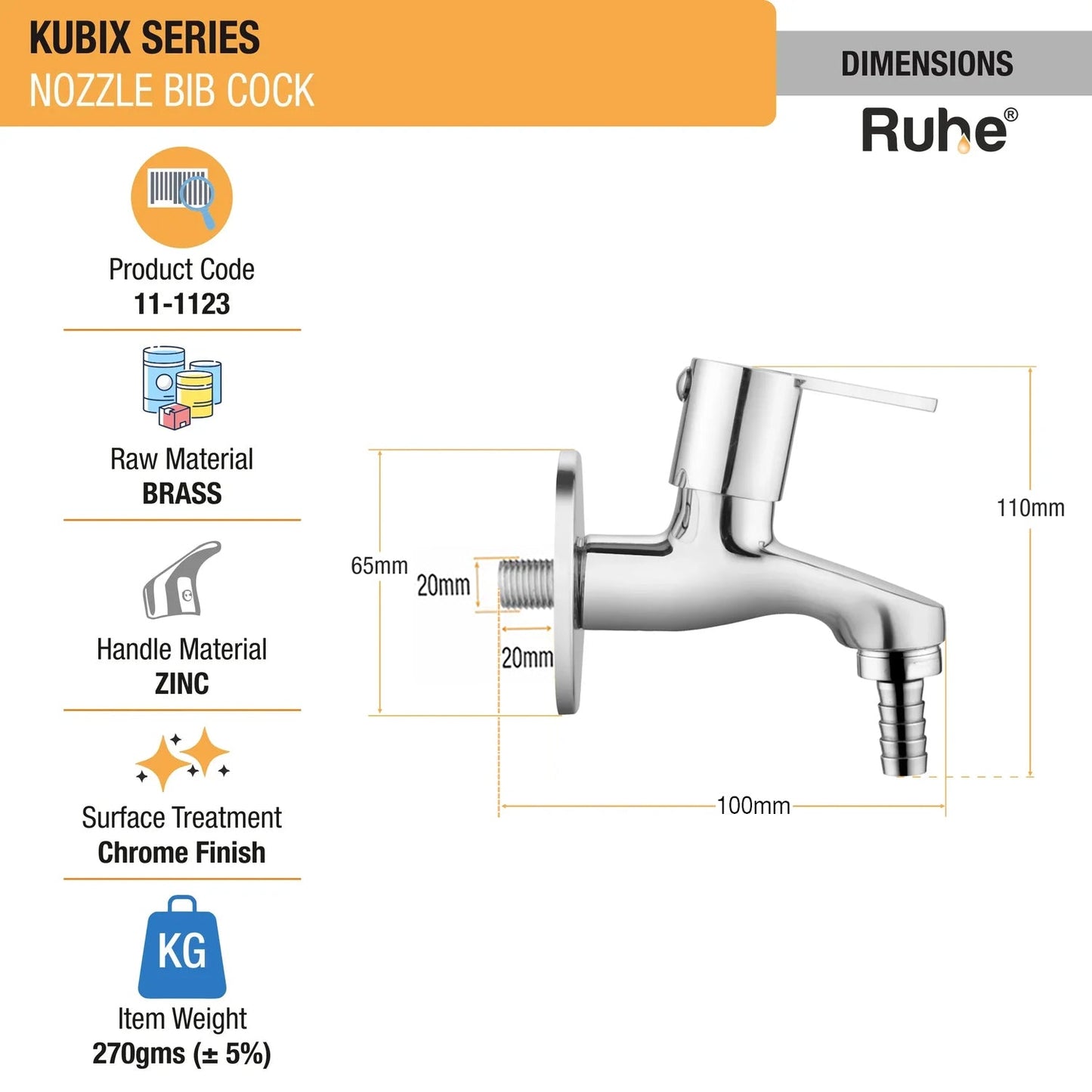 Kubix Nozzle Bib Tap