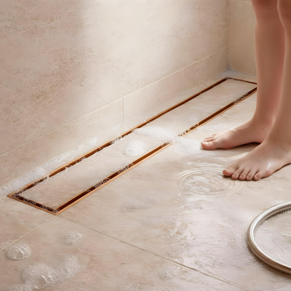 Tile-Insert Shower Drain Channel (4 Inches)