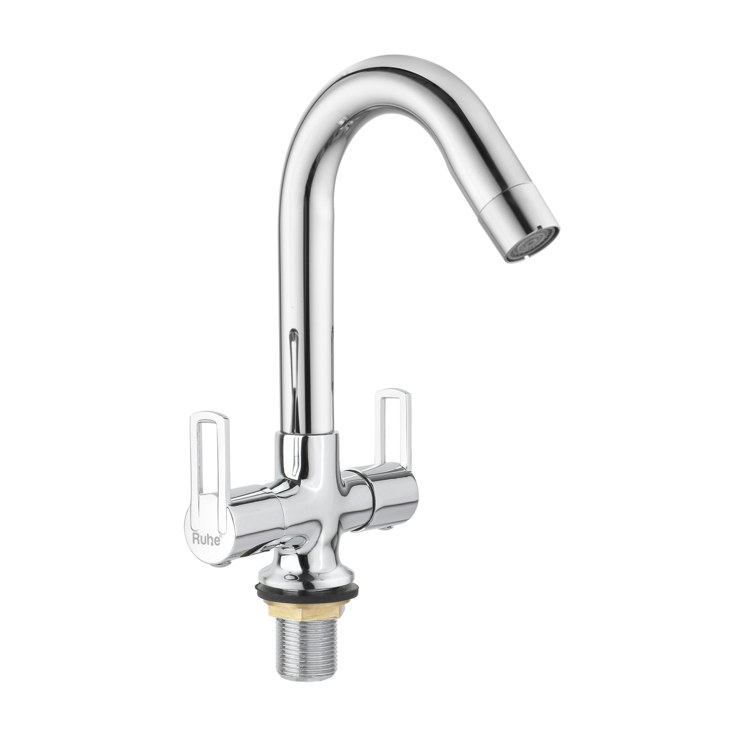 Kubix Deck-mount Wash Basin Mixer Tap with Small Swivel Spout (12") - by Ruhe