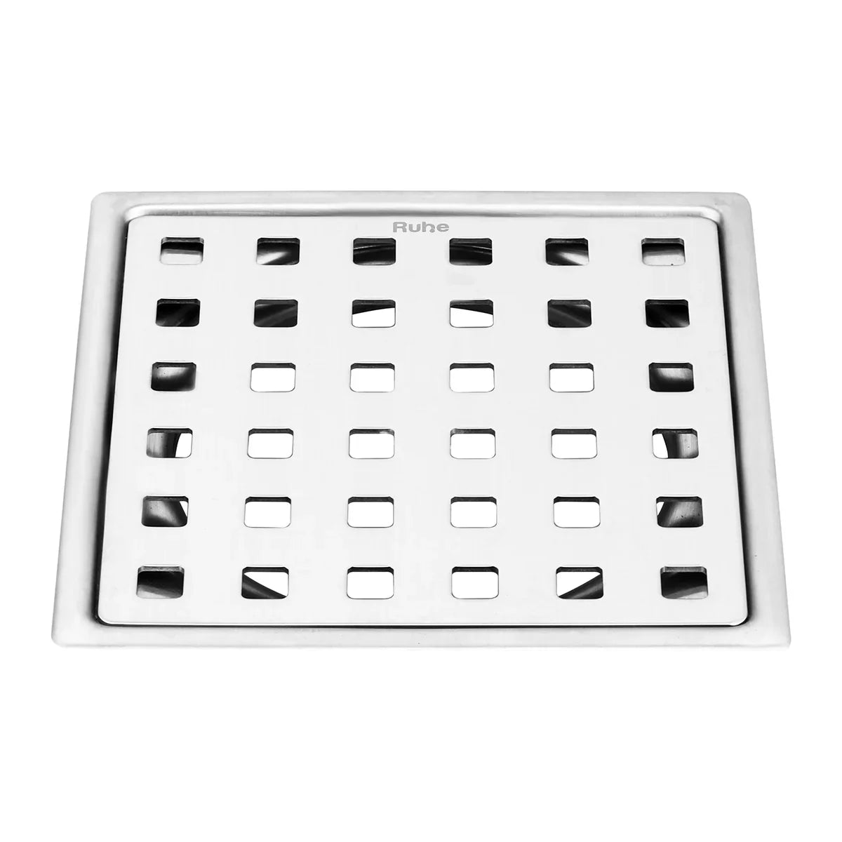 Pearl Square Flat Cut 304-Grade Floor Drain (5 x 5 Inches)
