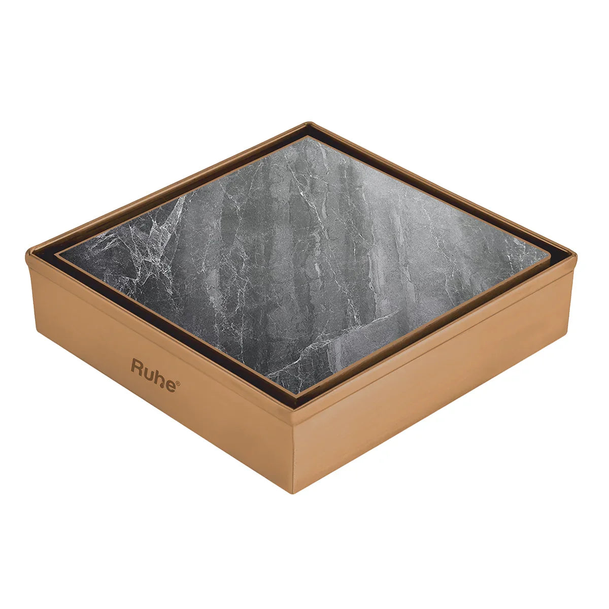Marble-Insert Shower Drain Channel (5 x 5 Inches)