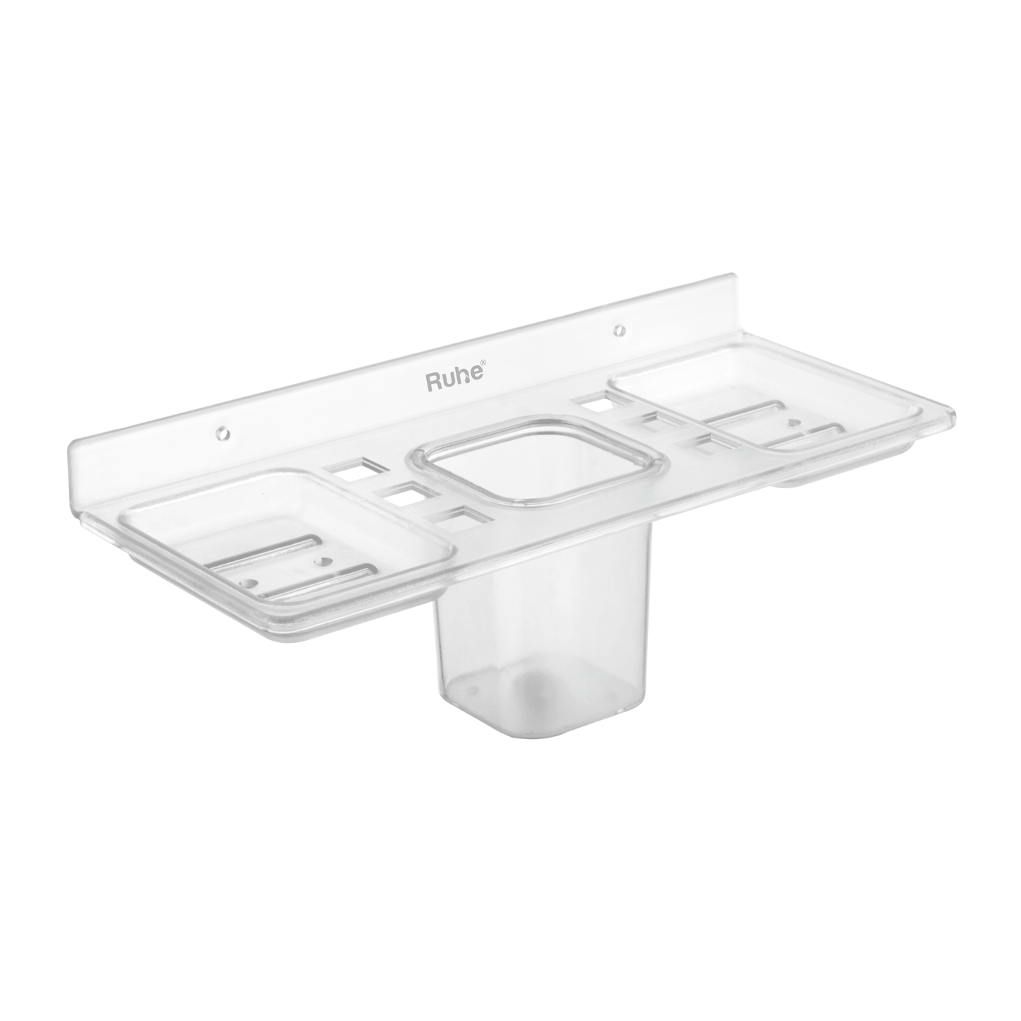 4 in 1 Tumbler Cum Toothbrush Holder cum 2 Soap Dish - by Ruhe - Ruhe